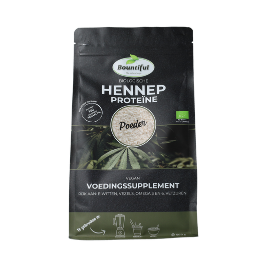 Bountiful Hennep proteine poeder bio 500.00 Gram