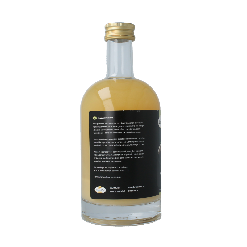Bountiful select Gember sap puur bio 500 Milliliter