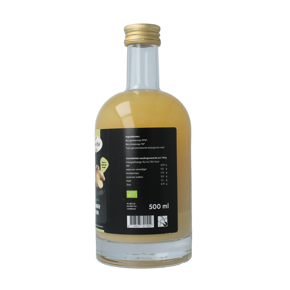 Bountiful select Gember sap puur bio 500.00 Milliliter
