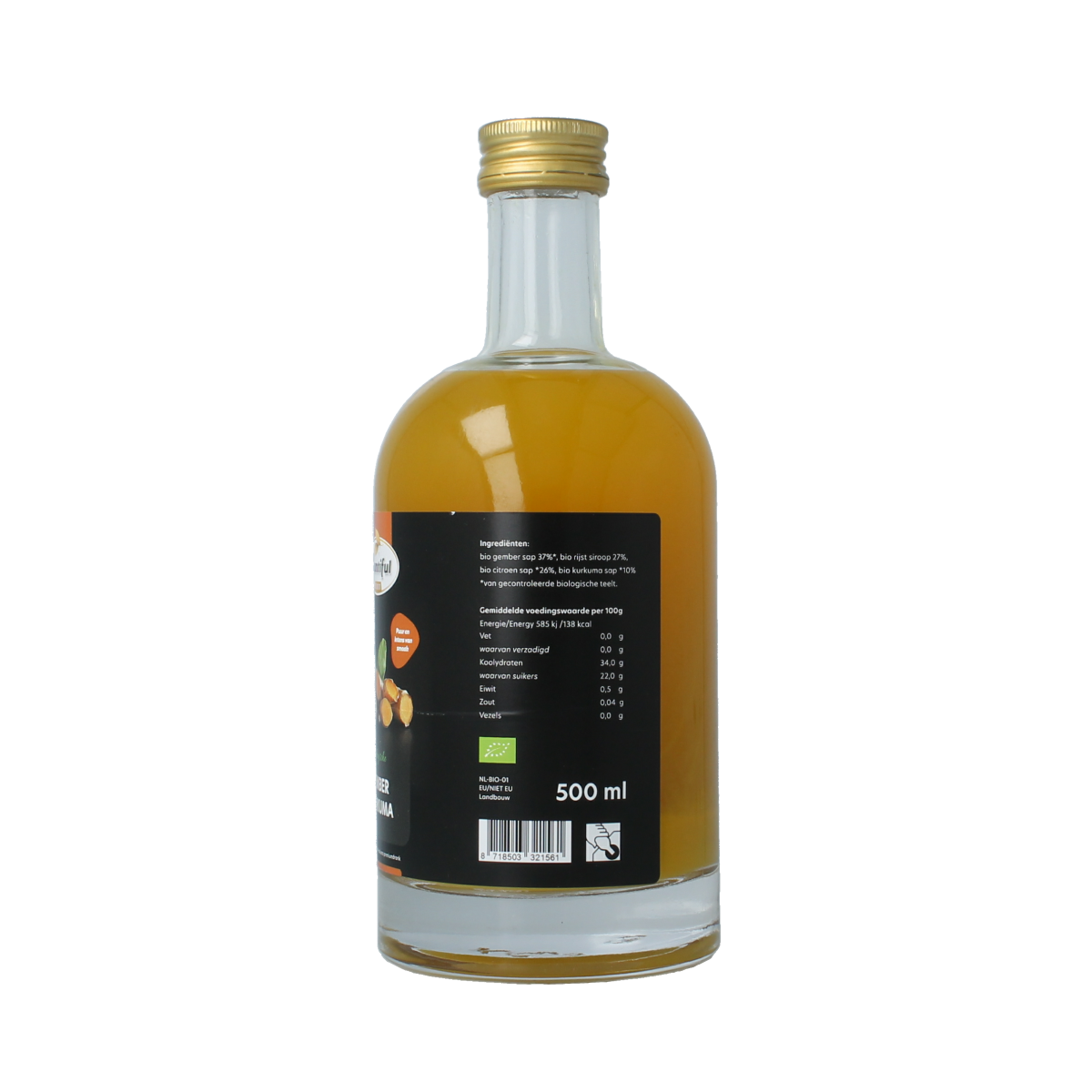 Bountiful select Gember sap kurkuma bio 500.00 Milliliter
