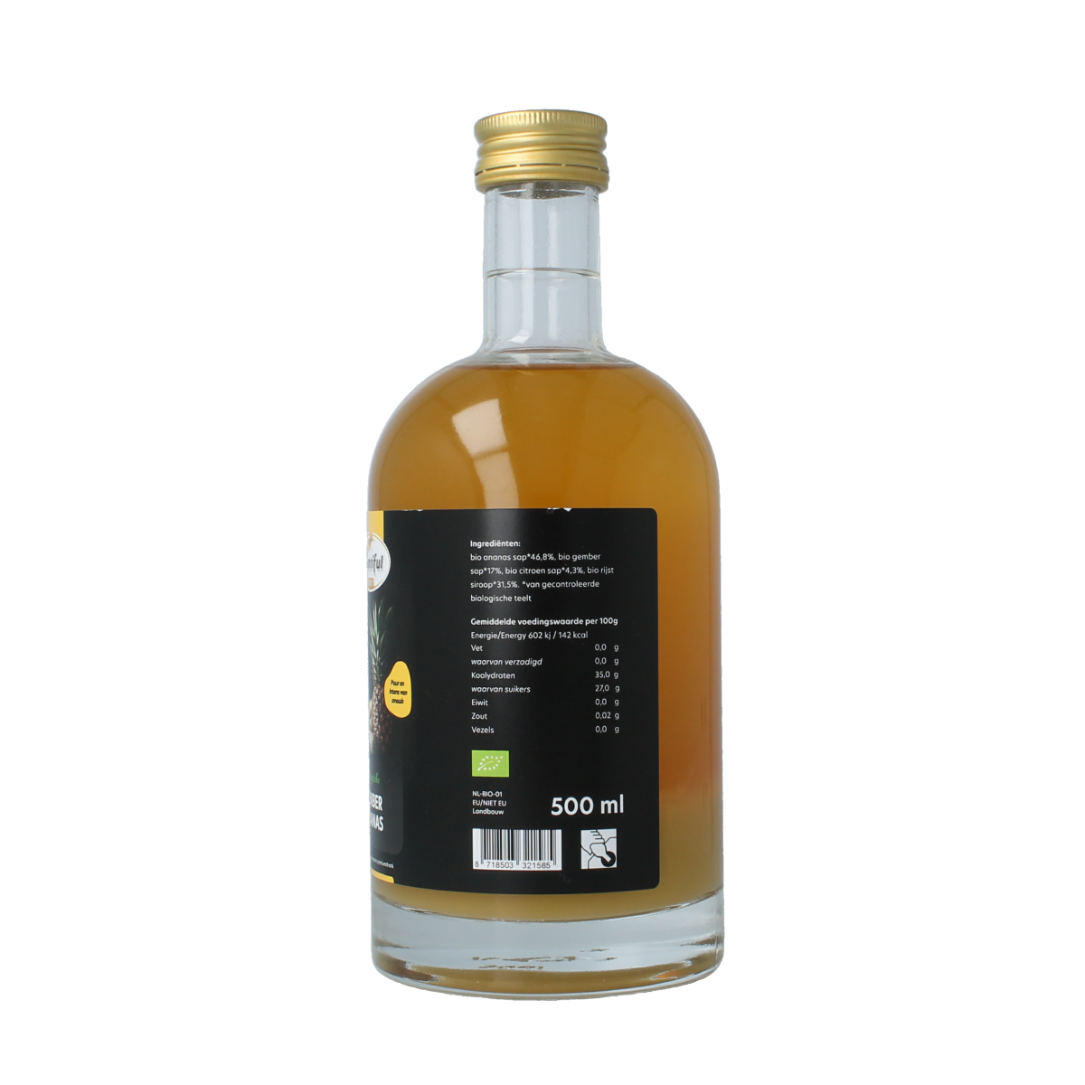 Bountiful select Gember sap ananas bio 500.00 Milliliter
