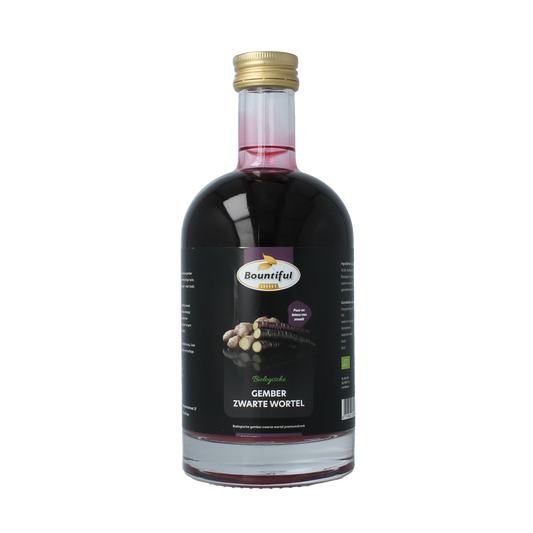 Bountiful Gember sap zwarte wortel bio 500.00 Milliliter