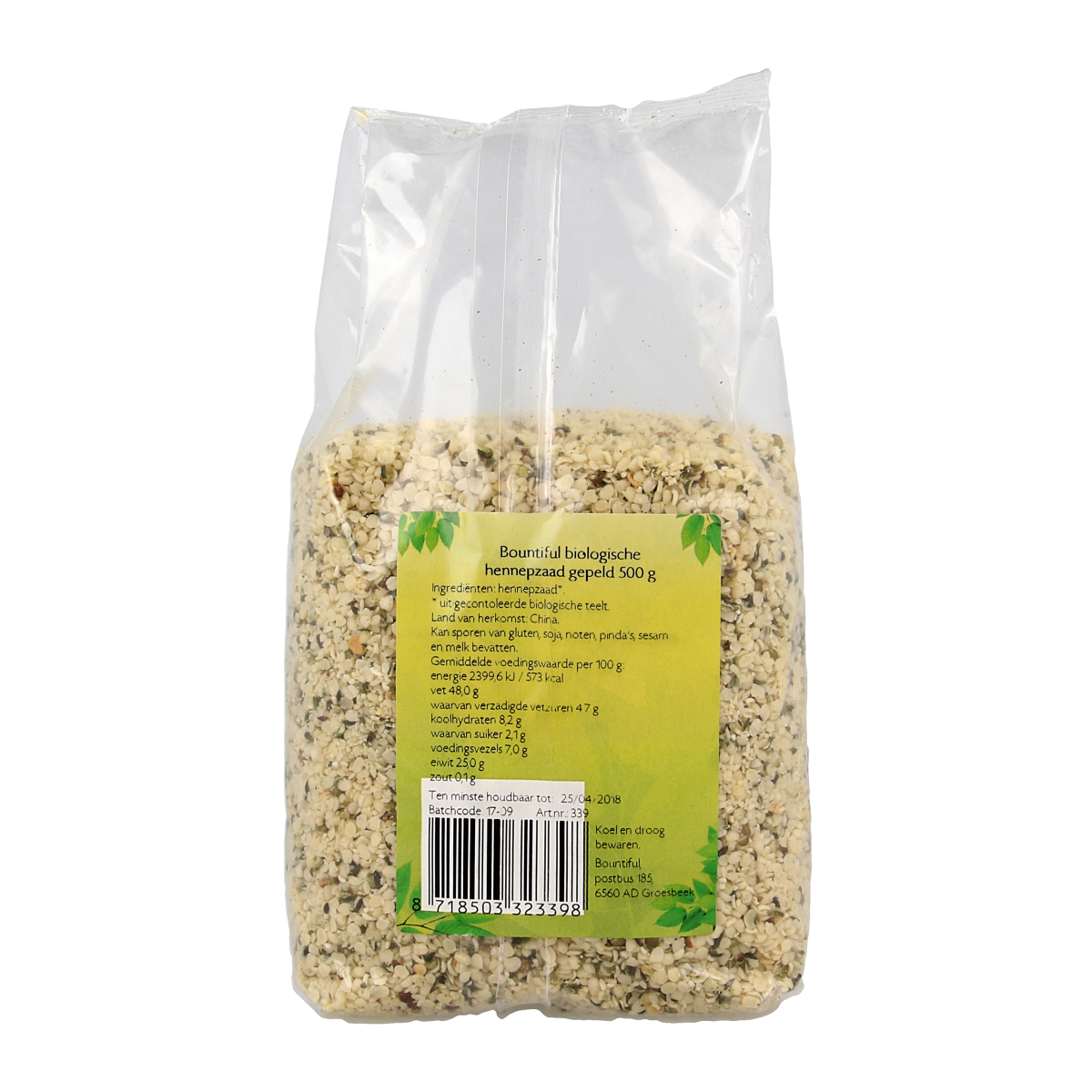 Bountiful Hennepzaad bio 500.00 Gram