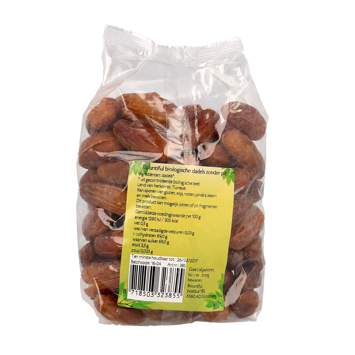 Bountiful Dadels zonder pit bio 500.00 Gram