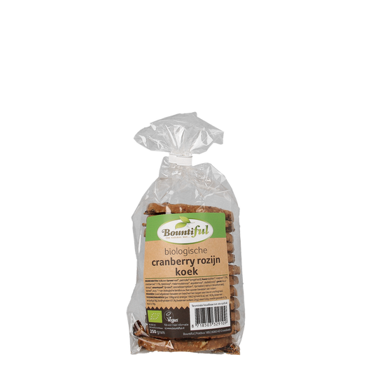 Bountiful Cranberry rozijnkoek bio 250.00 Gram