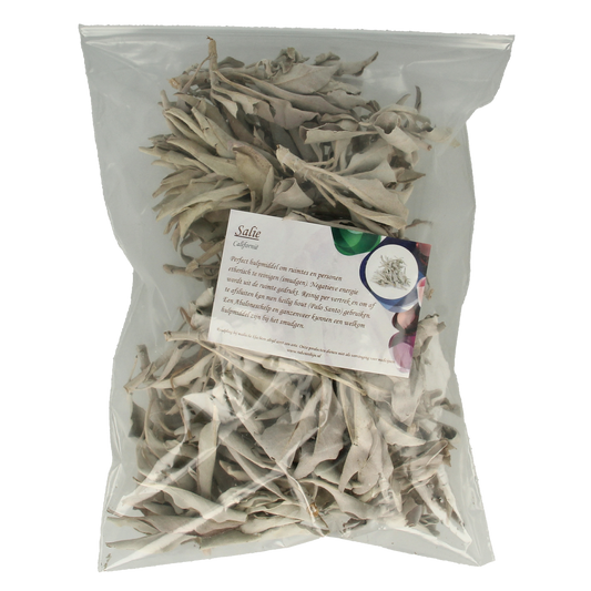 Ruben Robijn Saliezakje 75g, spiritual crystals in a small white bag, used for spiritual practices and energy cleansing.