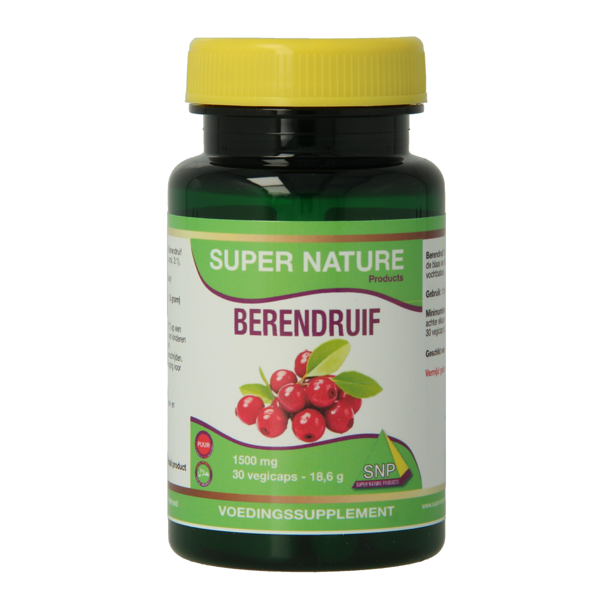 SNP Berendruif 1500mg puur 30.00 Vegetarische capsules