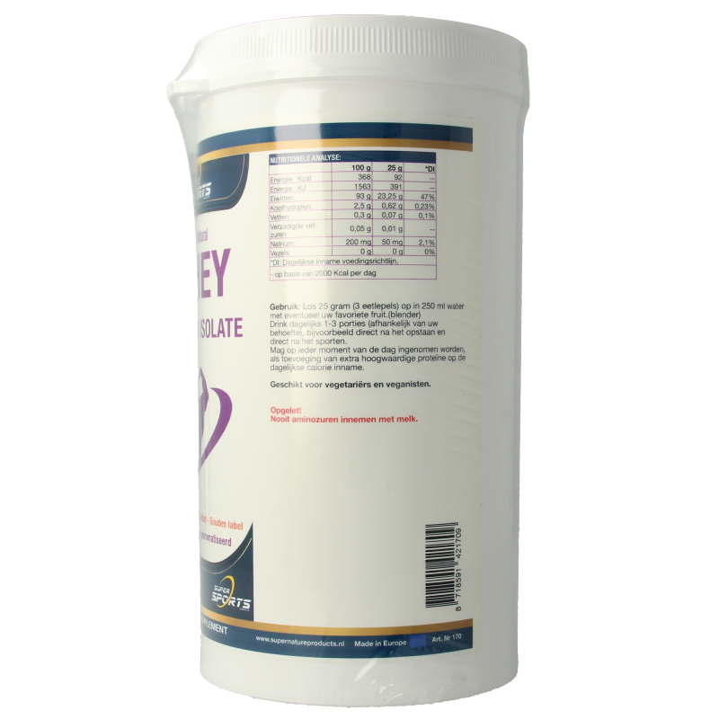 SNP Whey proteine isolate 100% natural 500 Gram