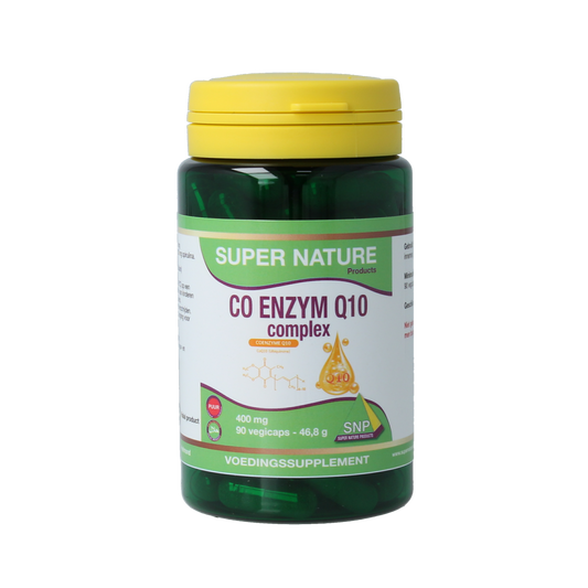 SNP Co Enzym Q10 Complex 400mg vegetarian capsules, dietary supplement for energy support and antioxidant health.