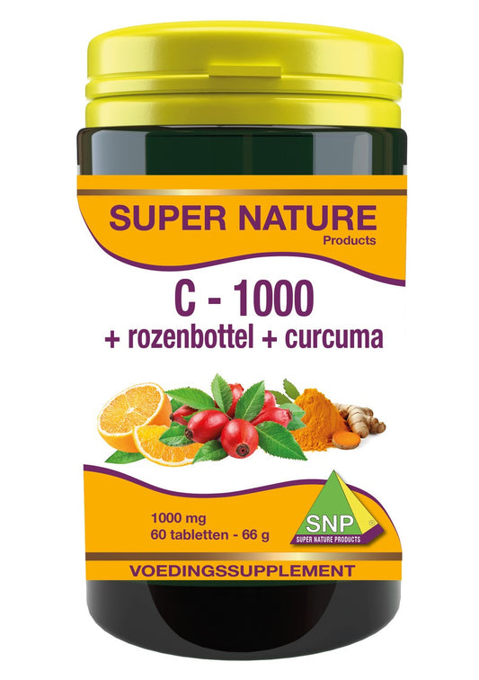 SNP Vitamine C + rozenbottel + curcuma 1000mg 60 Tabletten