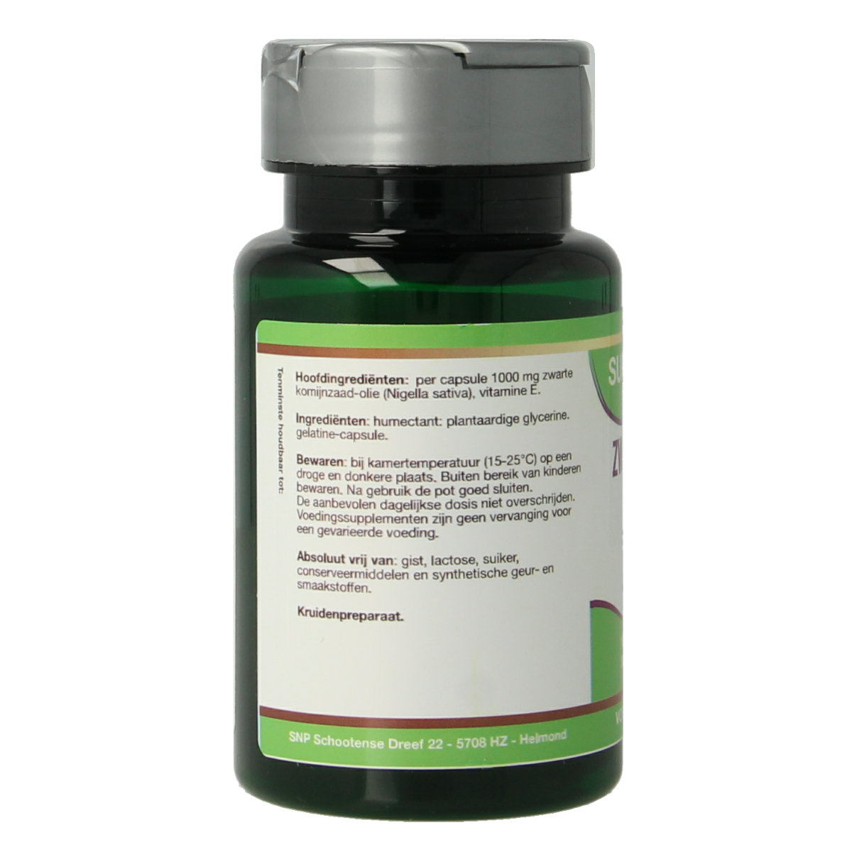 SNP Zwarte komijn olie 1000 mg 30.00 Vegetarische capsules