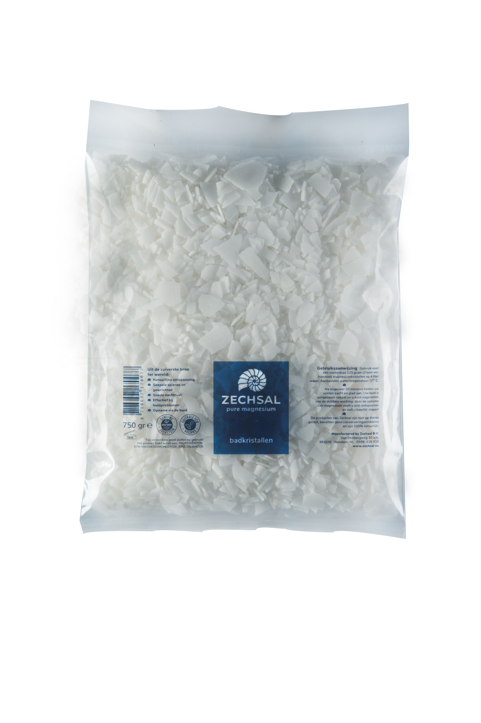 Zechsal Magnesium voetbadzout navul 750.00 Gram