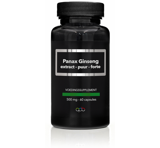 APB Holland Panax Ginseng extract puur forte 500mg 60 Vegetarische capsules