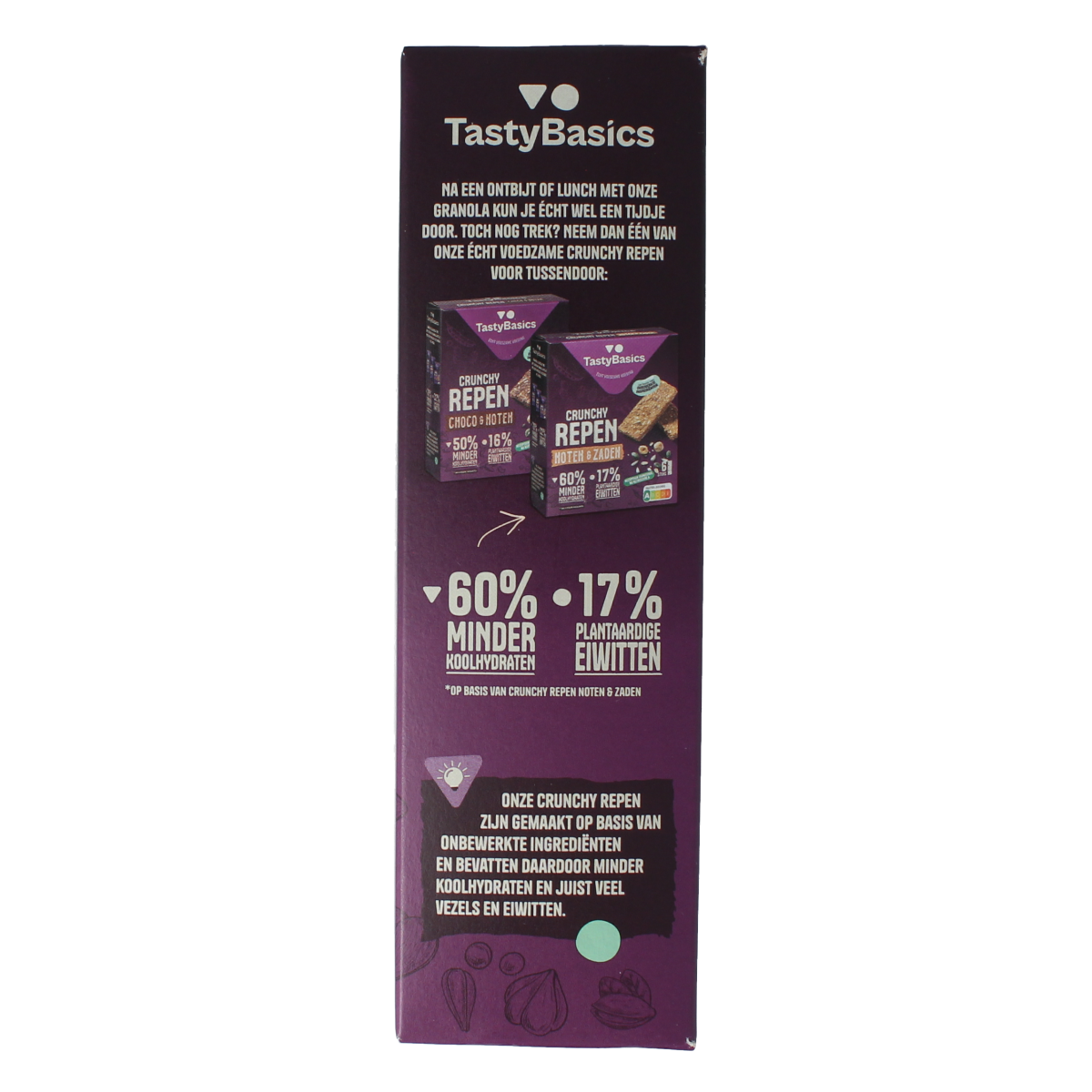 TastyBasics Less carb-high protein granola choco en noten 350.00 Gram