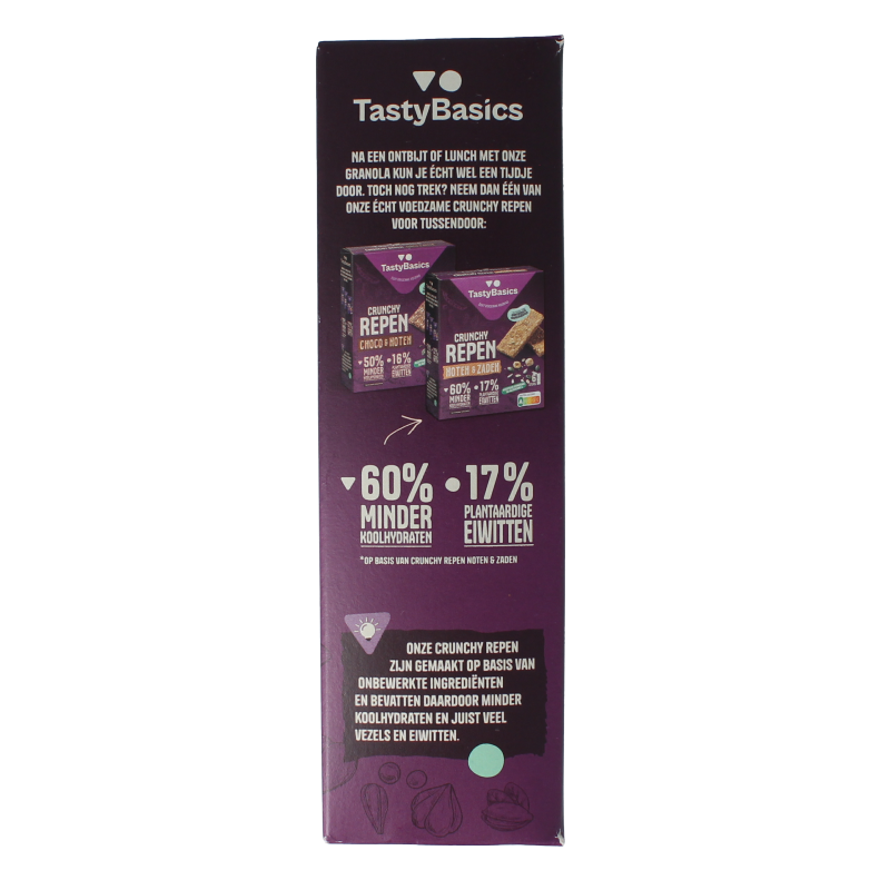TastyBasics Less carb-high protein granola noten & pitten 350 Gram