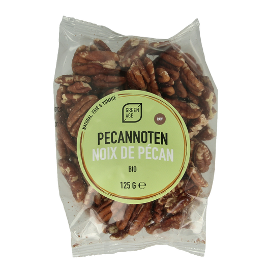 Greenage Pecannoten raw bio 125.00 Gram
