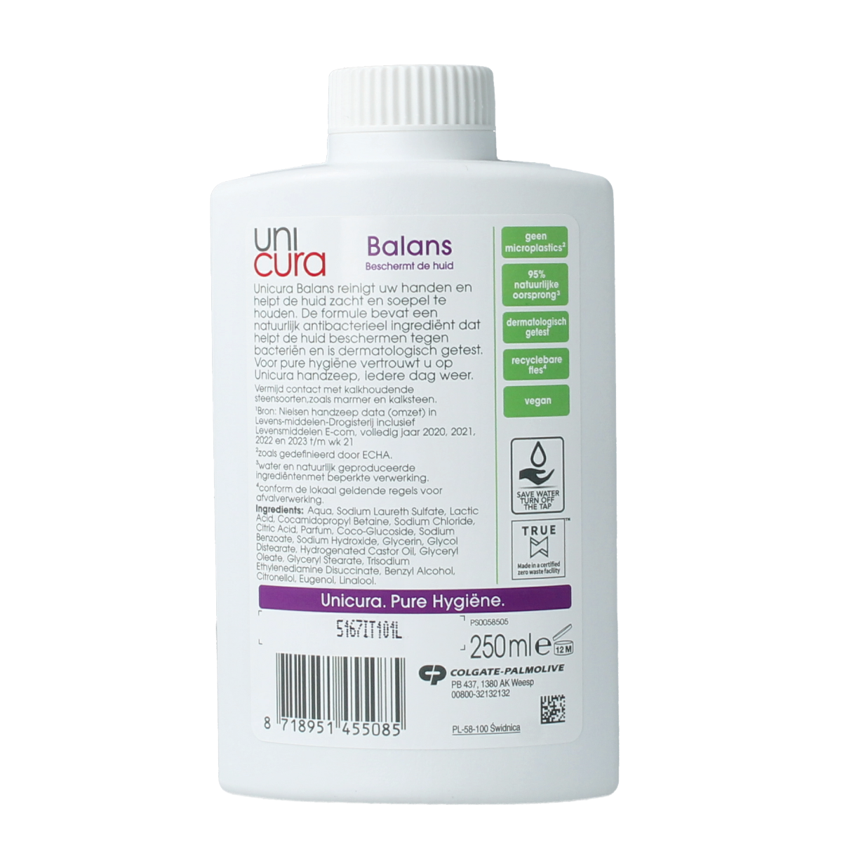 Unicare Handzeep balance navul 250.00 Milliliter