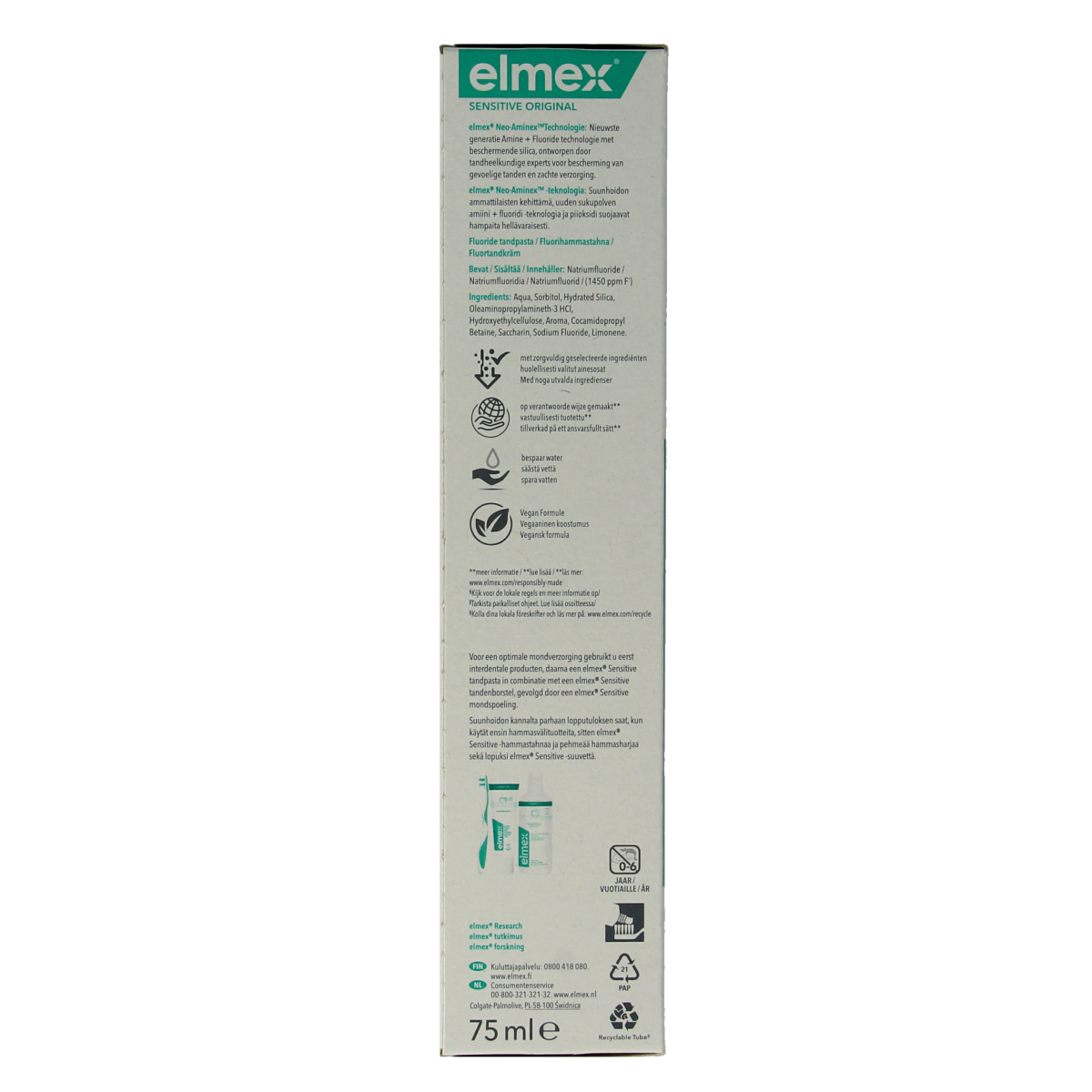 Elmex Tandpasta sensitive original 75.00 Milliliter