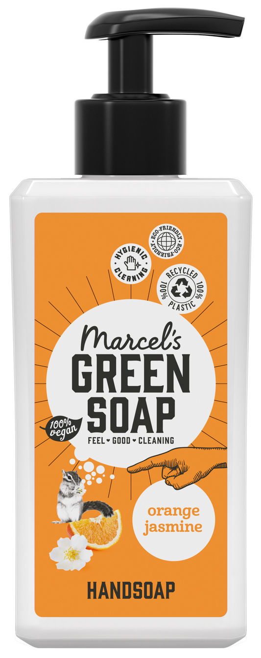 Marcel's Green Soap Handzeep sinaasappel & jasmijn 250.00 Milliliter