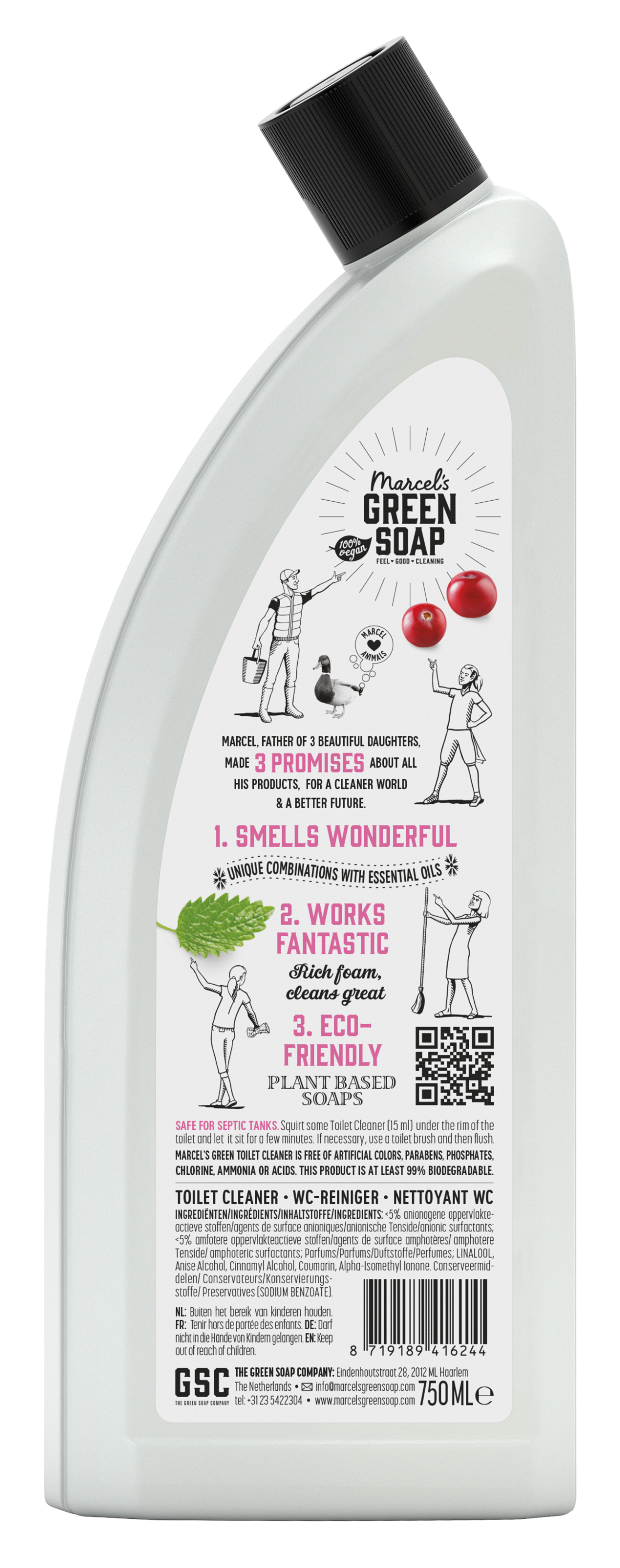 Marcel's Green Soap Toiletreiniger patchouli & cranberry 750 Milliliter