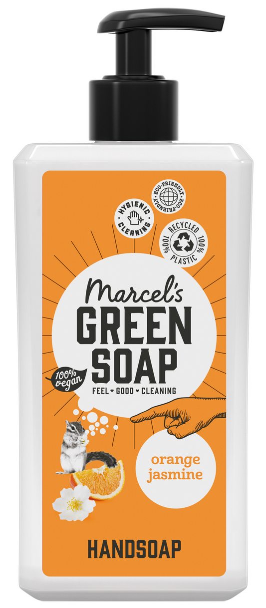 Marcel's Green Soap Handzeep sinaasappel & jasmijn 500.00 Milliliter