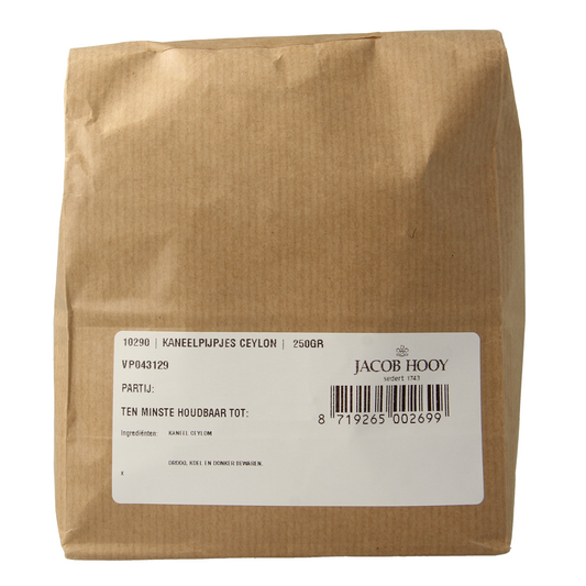 Jacob Hooy Kaneel pijpjes Ceylon 250.00 Gram