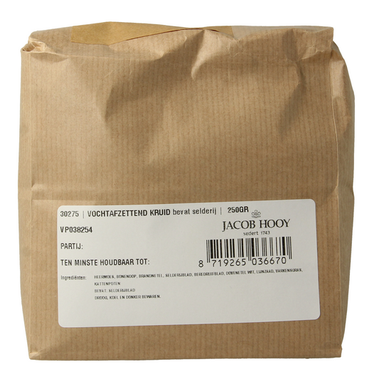 Jacob Hooy herbal seasoning mix in a 250g package, featuring dried herbs and spices for cooking and flavoring dishes.