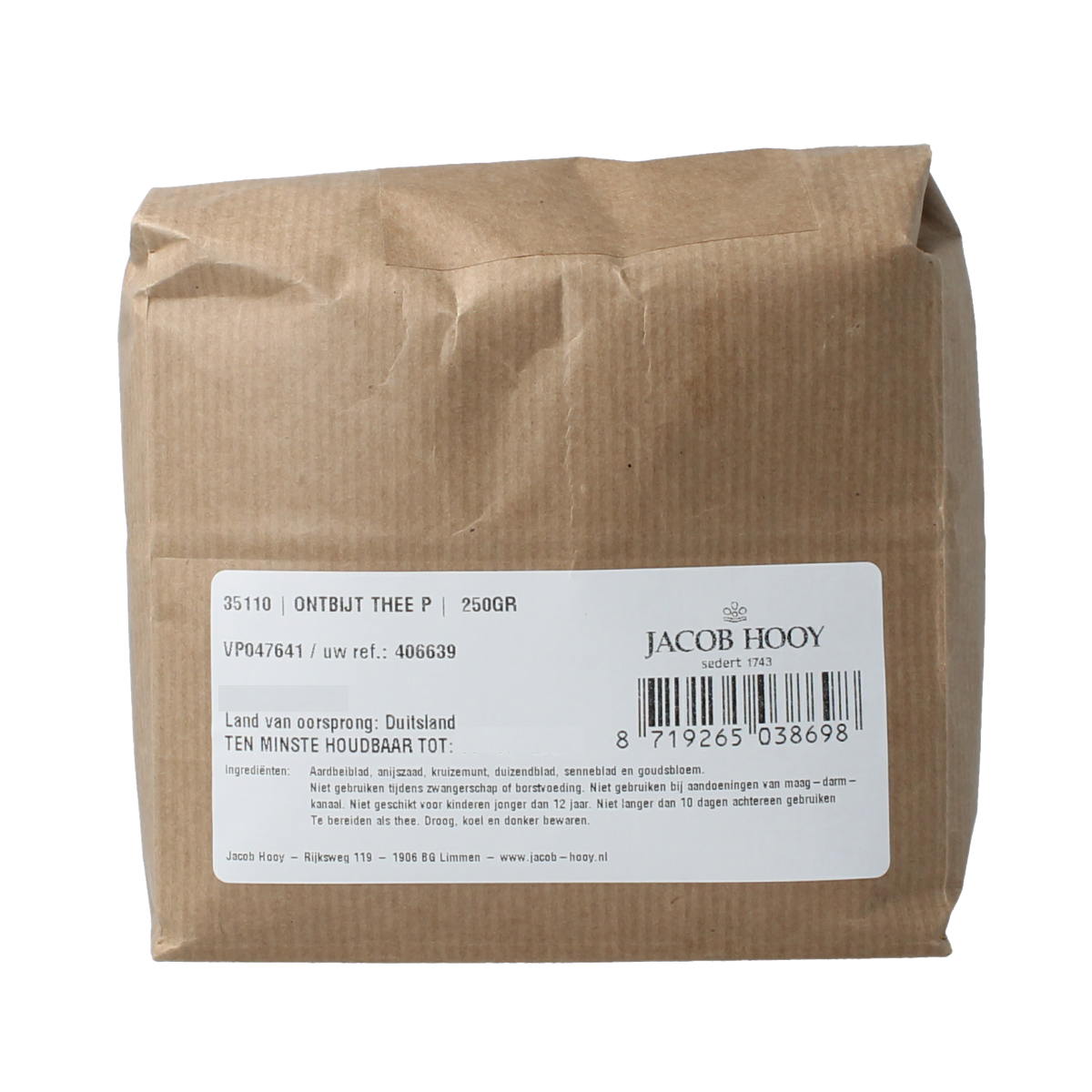 Jacob Hooy Ontbijtthee 250.00 Gram