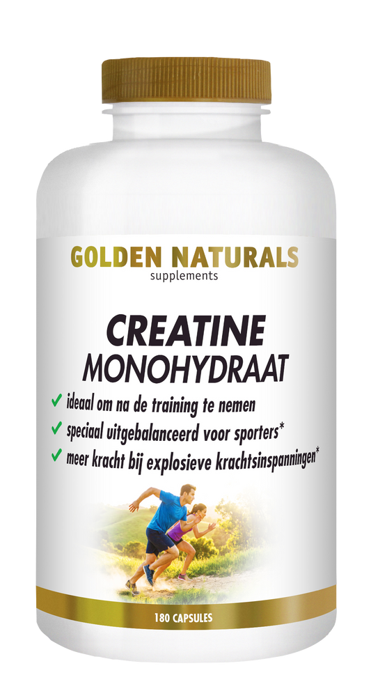 Golden Naturals Creatine monohydraat 180.00 Capsules