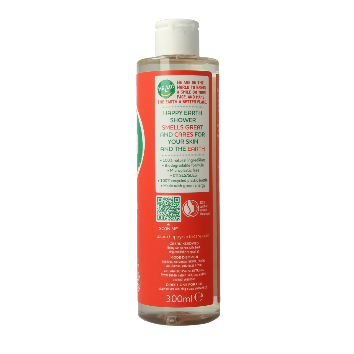 Happy Earth Pure showergel floral patchouli 300.00 Milliliter