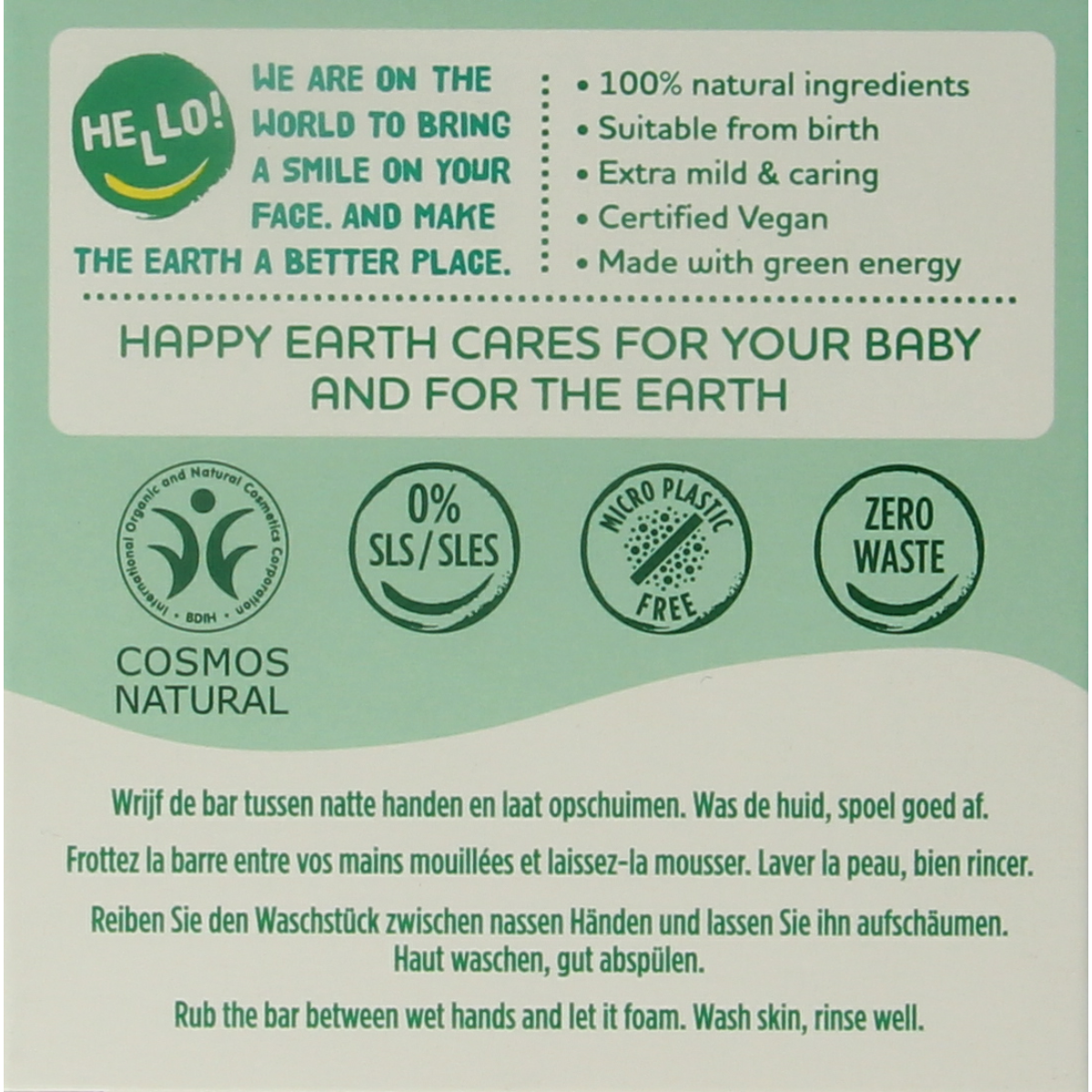 Happy Earth Was & bad bar baby & kids 50.00 Gram