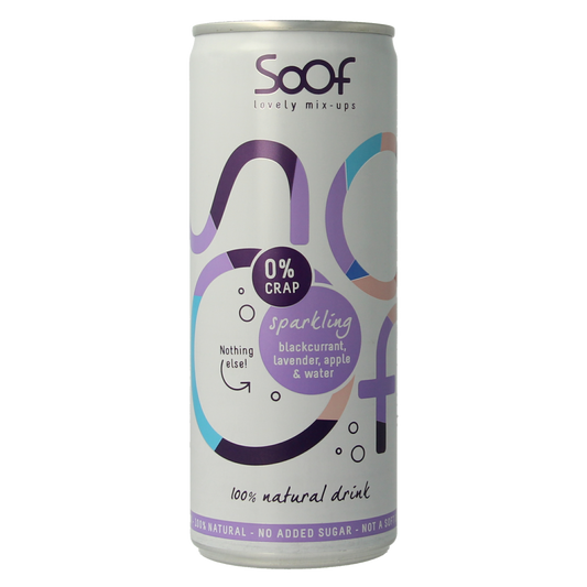 Soof Drinks Sparkling zwarte bes lavendel & appel 250.00 Milliliter