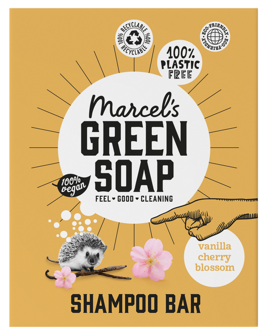 Marcel's Green Soap Shampoo bar vanille & kersenbloesem 90 Gram