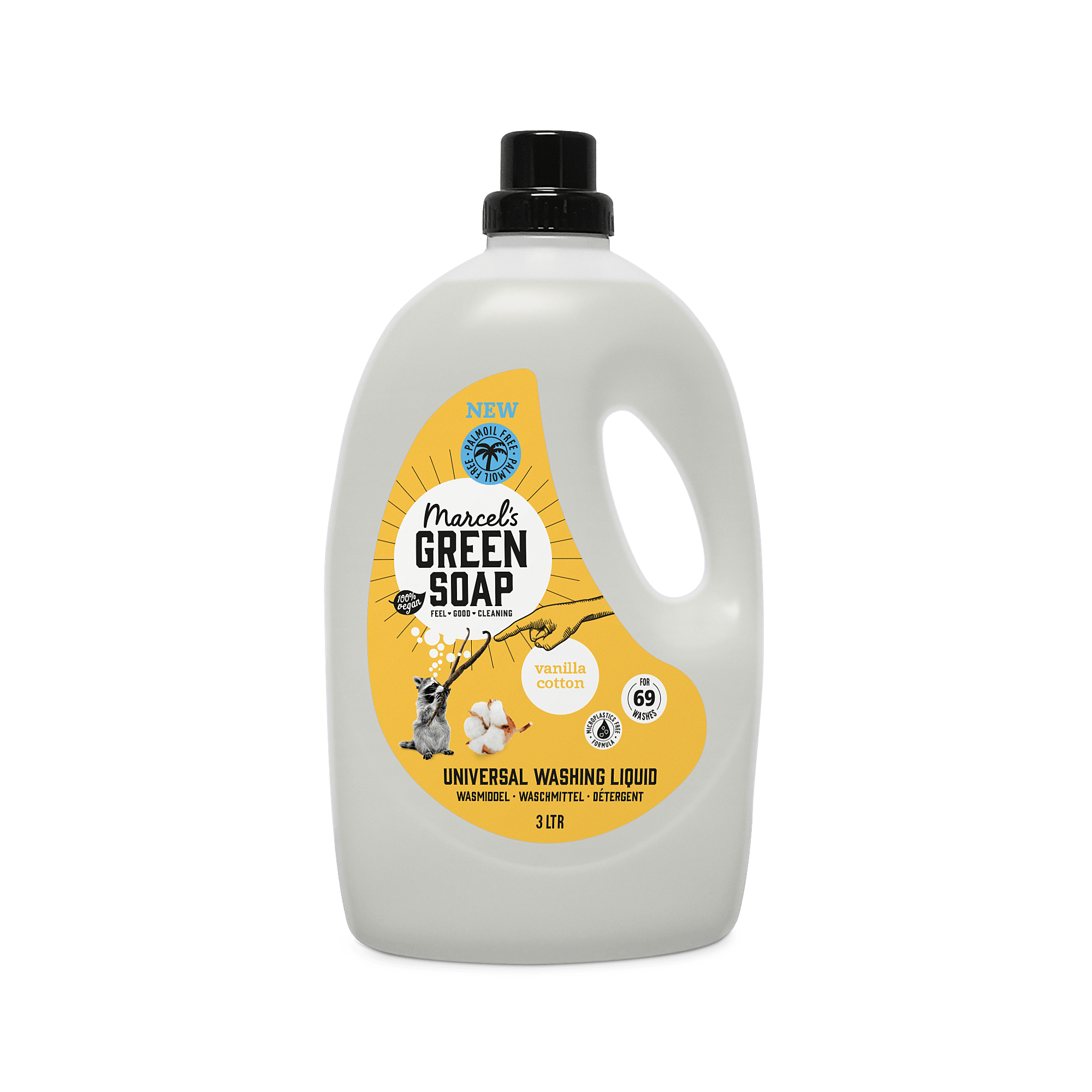 Marcel's Green Soap Wasmiddel vanille & katoen 3000 Milliliter