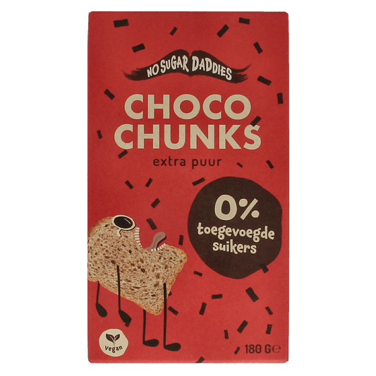 No Sugar Daddies Choco chunks extra puur bio 180.00 Gram