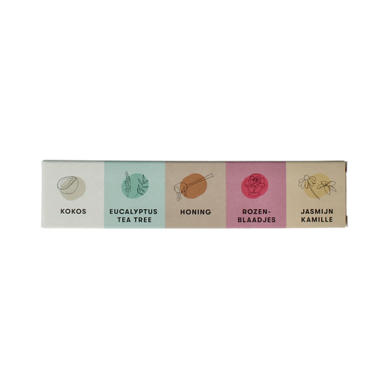 Shampoobars Body bars proefpakket 5X12 gram 50.00 Gram