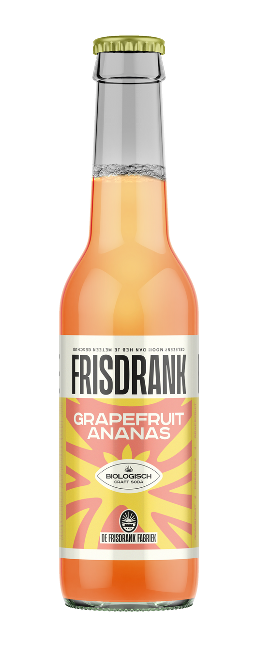 De Frisdrank Fabriek  Koolzuurhoudende frisdrank grapefruit ananas bio 275.00 Milliliter