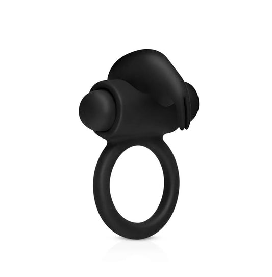 EasyToys vibrating cockring, sex toy for men, made of flexible material with vibrating feature, shown in the image.