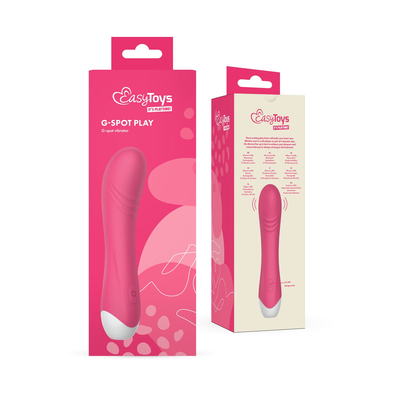 EasyToys G-spot vibrator for women, shown in sleek design, perfect for targeted stimulation, part of the EasyToys erotic product line.