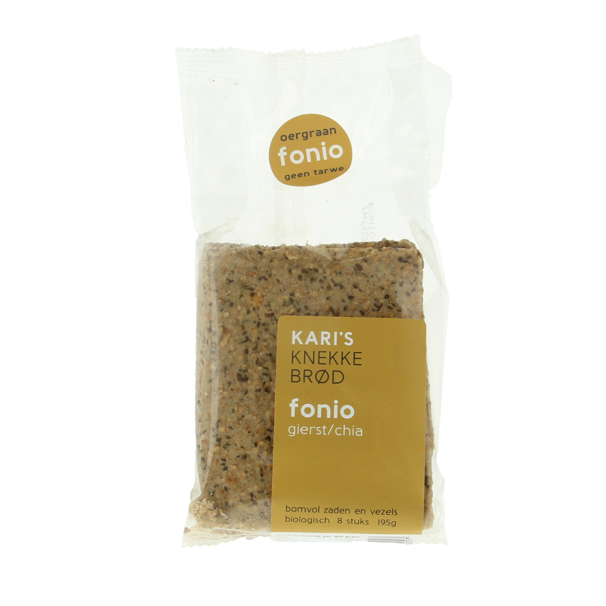 Kari's Crackers  Knekkebrod fonio gierst/chia bio 195.00 Gram