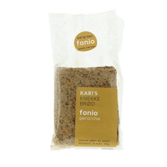 Kari's Crackers  Knekkebrod fonio gierst/chia bio 195.00 Gram