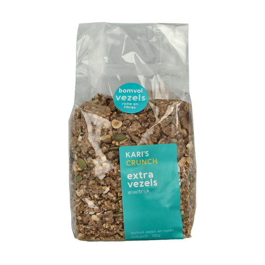 Kari's Crunch  Granola extra vezels eiwit bio 330.00 Gram