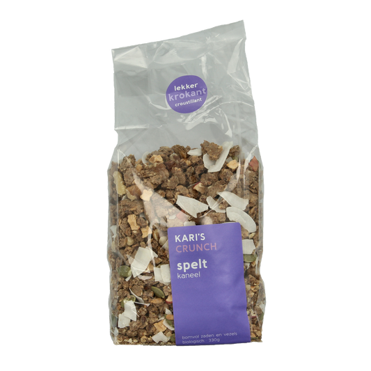 Kari's Crunch  Granola spelt kaneel bio 330.00 Gram