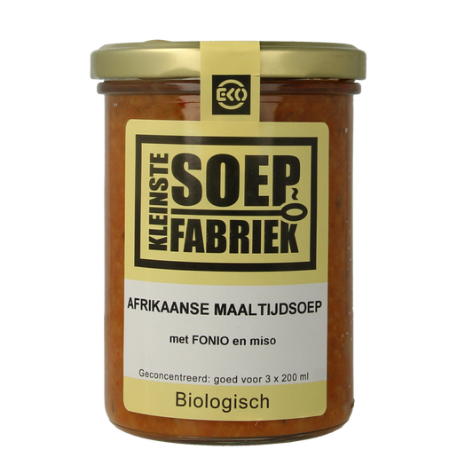 Kleinstesoepfabriek Afrikaanse maaltijdsoep met fonio en miso bio 400.00 Milliliter