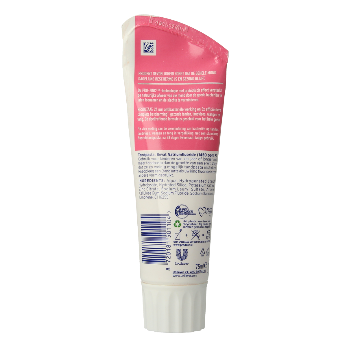 Prodent Tandpasta sensitive teeth + gums 75.00 Milliliter
