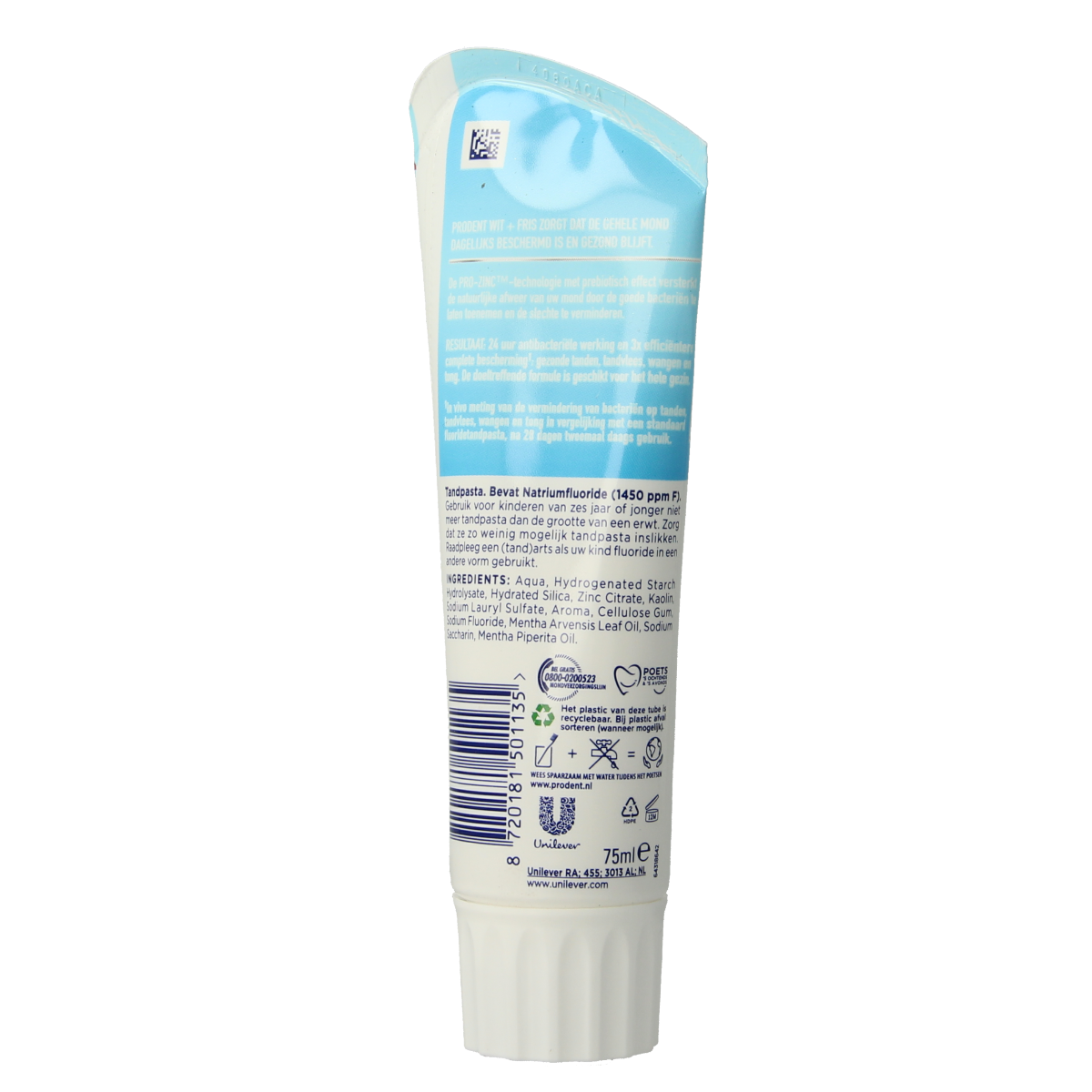 Prodent Tandpasta white + strong 75.00 Milliliter