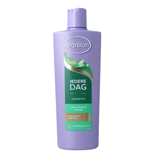 Andrelon daily hair care shampoo 300ml bottle, moisturizing hair treatment for everyday use