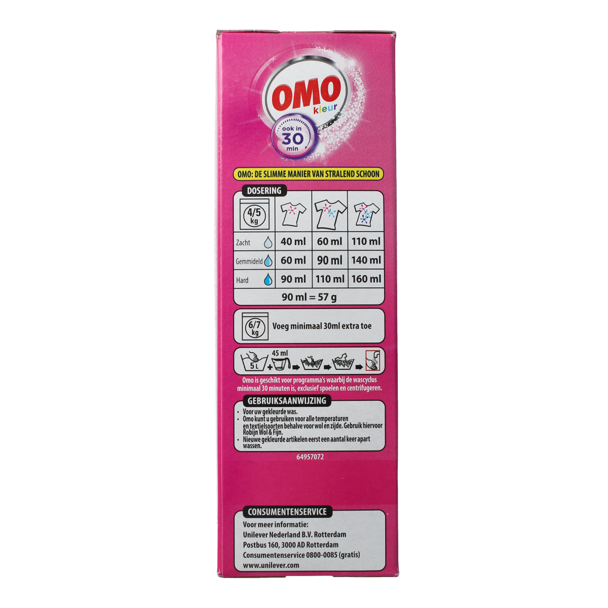 OMO color washing powder in a 798g bag, ideal for laundry, showcasing the colorful packaging of OMO brand wasmiddelen.