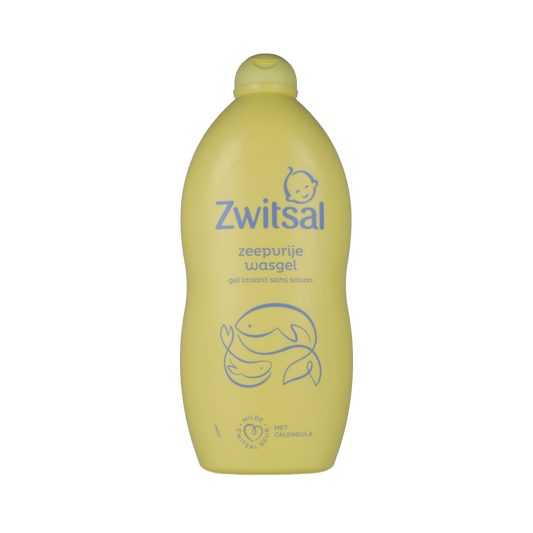Zwitsal baby and toddler wash gel bottle, 700 ml, gentle skin cleanser for infants and young children.