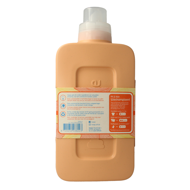 Seepje Wasverzachter sandelhout en perzik 750 Milliliter